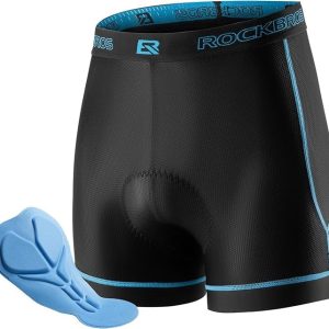 ROCKBROS Cuissard de Cyclisme pour Hommes avec Rembourrage de Siège 4D Sous-vêtements de Cyclisme Respirants Sous-vêtements de Cyclisme Rembourrés Court Élastique VTT Vélo de Route M-3XL