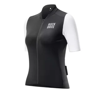 0_90436475-a6c9-4502-ba65-81bbcf4395d0.jpgv1737237444 ROCKBROS Maillot de cyclisme pour femme à manches courtes - Veste de vélo d'été - Maillot de vélo de route avec 3 poches arrière - Vêtements de cyclisme VTT respirants
