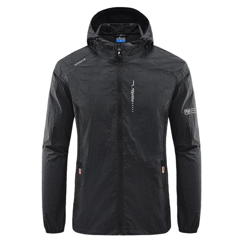 Veste anti-UV capuche homme zippée, ultra légère – Image 4