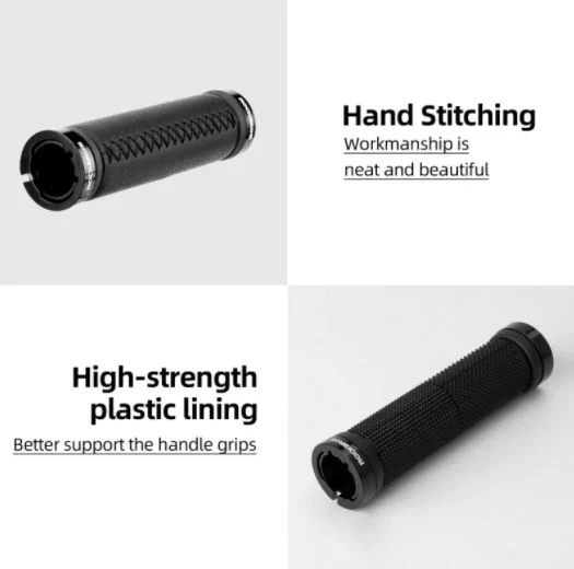 ROCKBROS Poignées de vélo Lock-On Poignées de guidon MTB Vélo Antidérapant Noir – Image 6