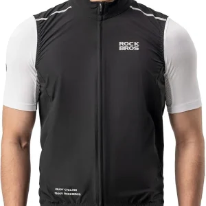 ROCKBROS – gilet coupe-vent de sport pour cyclisme, gilet d'avertissement coupe-vent, veste sans manches pour vélo, gilet softshell hydrofuge