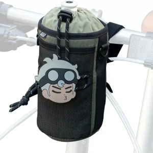 ROCKBROS sac de bouteille de vélo guidon avec bouteille d'eau à cordon en nylon