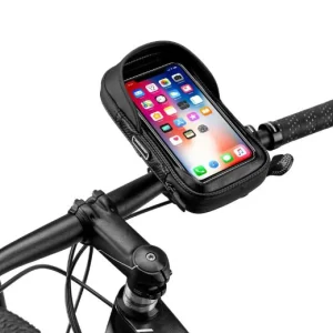 ROCKBROS Sacoche pour téléphone portable Vélo Sacoche sur cadre Support de téléphone portable Sacoche de guidon pour téléphone 6,2" Moto