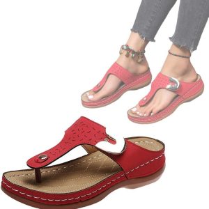 Sandales femme compensées orthopédiques à bout ouvert