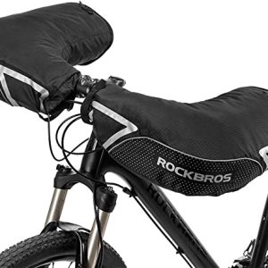 ROCKBROS manchettes de guidon gants de guidon pour vélo moto scooter doublés coupe-vent déperlants réfléchissants