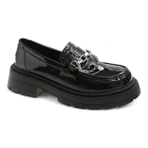 mocassin orthopédique femme vernis compensés style rock