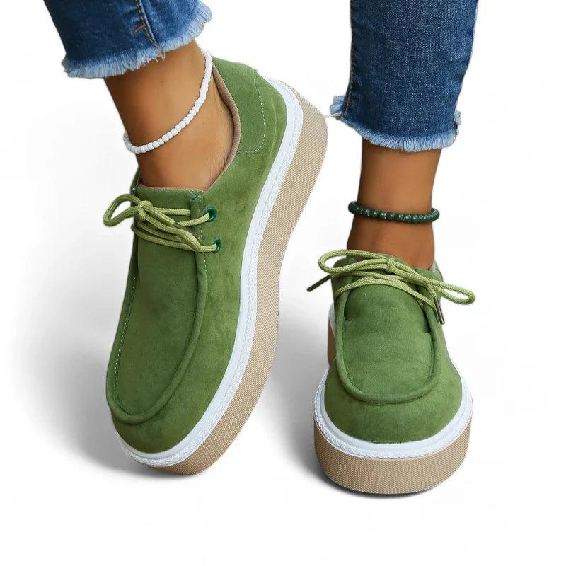 mocassin orthopédique femme compensés à lacets – Image 7