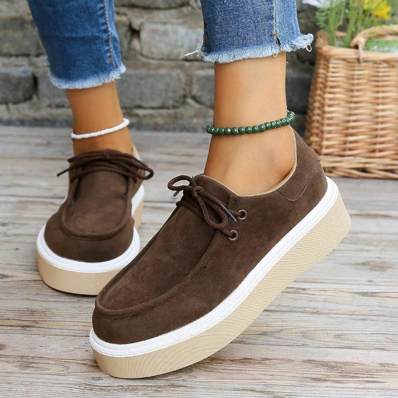 mocassin orthopédique femme compensés à lacets – Image 4