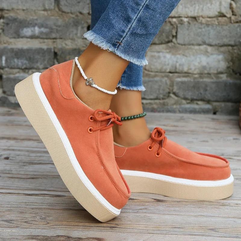 mocassin orthopédique femme compensés à lacets – Image 6