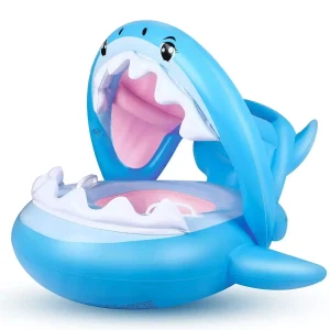 Bouee-Requin-Bebe-avec-Pare-Soleil-Boueelicorne.com-47825926.jpgv1727357593 Bouée Requin Bébé avec Pare Soleil