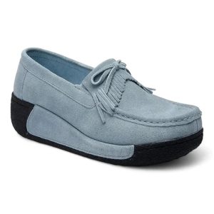 mocassin orthopédique femme compensés en daim