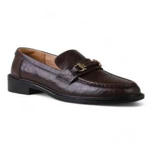 mocassin orthopédique femme à bouts carrés en cuir