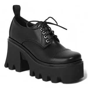 mocassin orthopédique femme à talons hauts à lacets