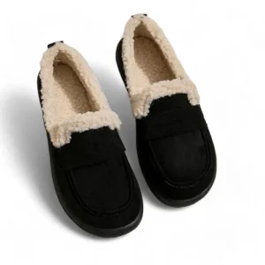 mocassin orthopédique femme molletonnés élégants en daim