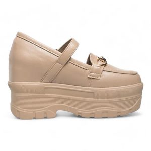 mocassin orthopédique femme en cuir à talons compensés