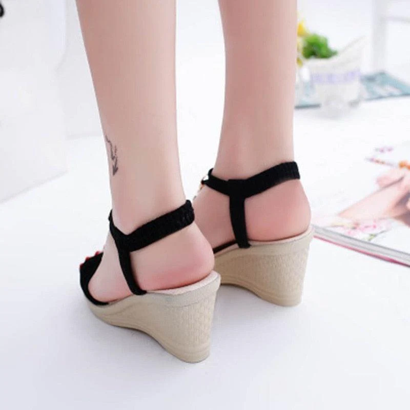 Sandales compensées avec strass pour Femmes - Sabitas – Image 8