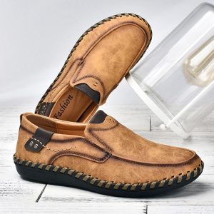 Mocassins en cuir confortables pour hommes