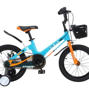 Vélo enfant SKYS de 3 à 9 ans 14/16/18 pouces bleu orange