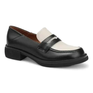 mocassin orthopédique femme bicolores à talons