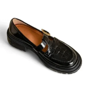 mocassin orthopédique femme tressés en cuir