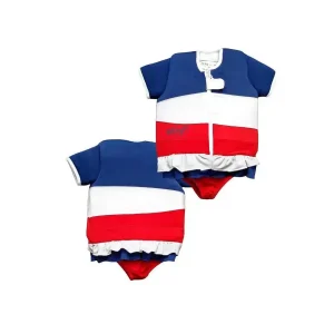 Maillot de Bain Flottant Fille : Bleu Blanc Rouge