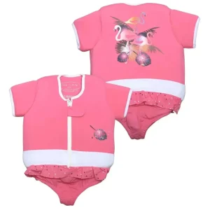 Maillot de Bain Flottant Fille : Flamant Rose