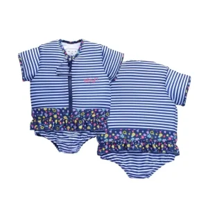 Maillot de Bain Flottant Fille : Fleur Bleue