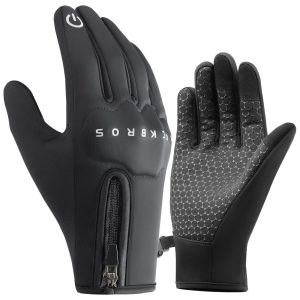 Gants de cyclisme d'hiver avec rembourrage en gel, compatibles avec les écrans tactiles, ROCKBROS