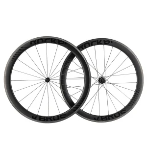 Roues en carbone 700C, axe traversant de 50 mm, freins sur jante, pour vélo de route ROCKBROS