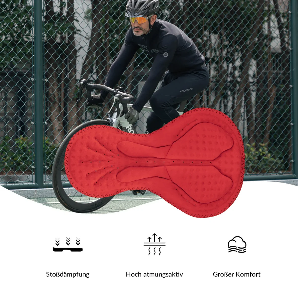 Ensemble veste et pantalon de cyclisme d'hiver, vêtements de cyclisme sportifs ROCKBROS – Image 5