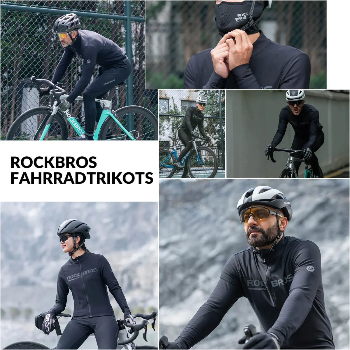 Ensemble veste et pantalon de cyclisme d'hiver, vêtements de cyclisme sportifs ROCKBROS – Image 7