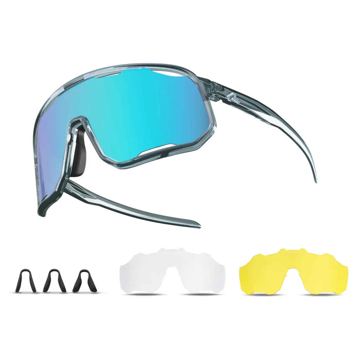 Lunettes de cyclisme, lunettes de soleil polarisées, protection UV, plaquettes nasales interchangeables, modèle femme/homme, ROCKBROS – Image 5