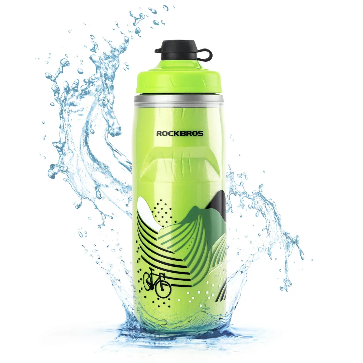 Gourde de cyclisme de 620 ml, gourde de sport avec fonction de refroidissement de 5 heures, ROCKBROS – Image 5