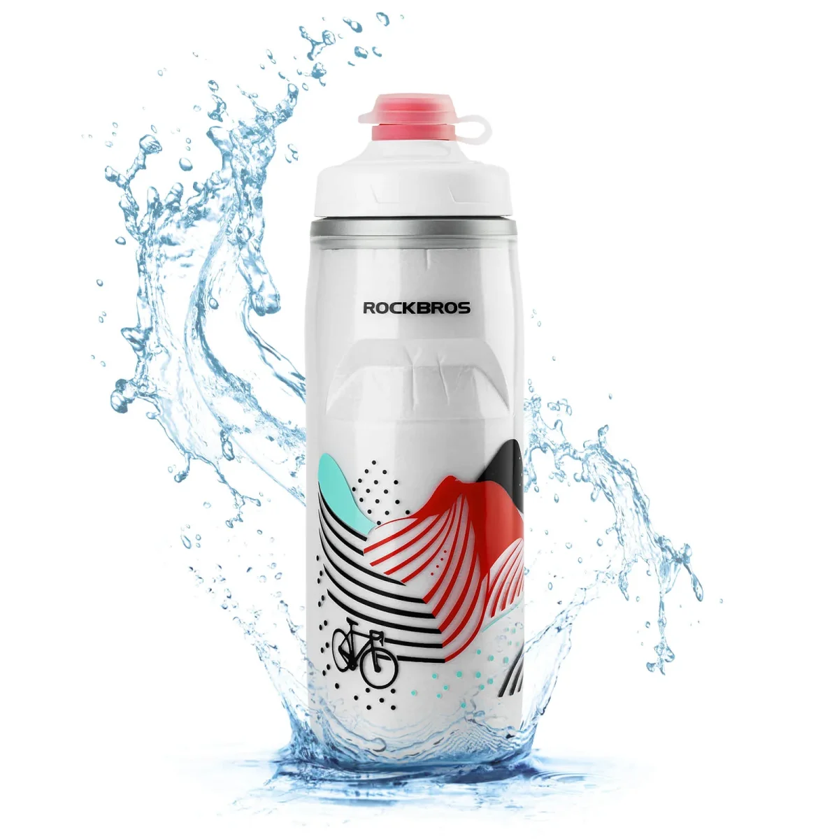 Gourde de cyclisme de 620 ml, gourde de sport avec fonction de refroidissement de 5 heures, ROCKBROS – Image 3