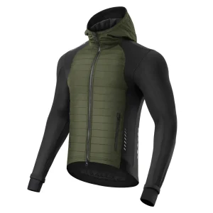 Veste de cyclisme d'hiver pour homme, veste softshell thermique coupe-vent avec capuche, ROCKBROS