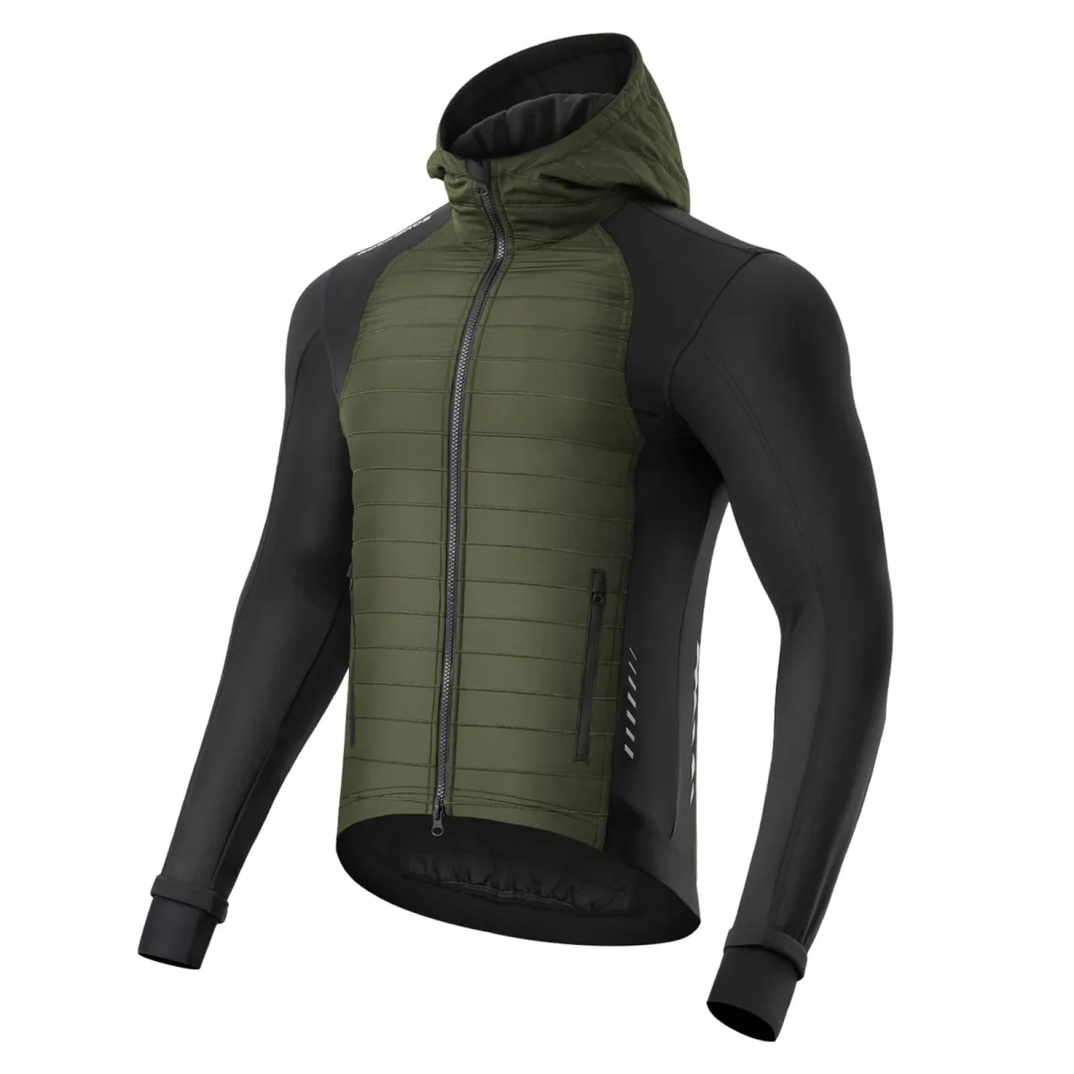 Veste de cyclisme d'hiver pour homme, veste softshell thermique coupe-vent avec capuche, ROCKBROS