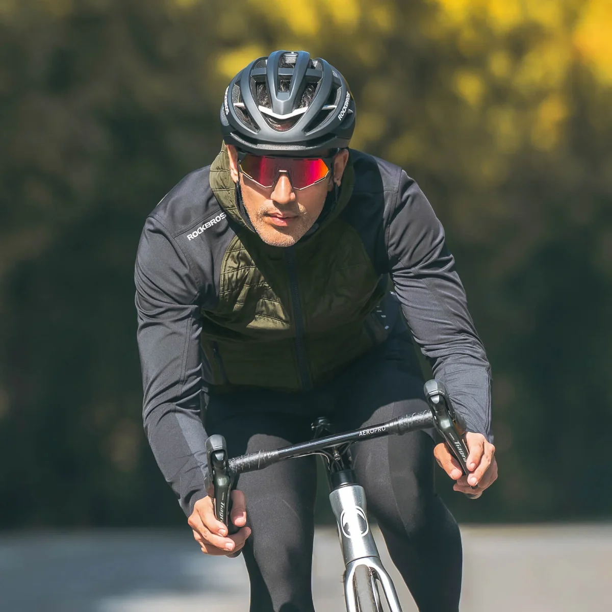 Veste de cyclisme d'hiver pour homme, veste softshell thermique coupe-vent avec capuche, ROCKBROS – Image 2