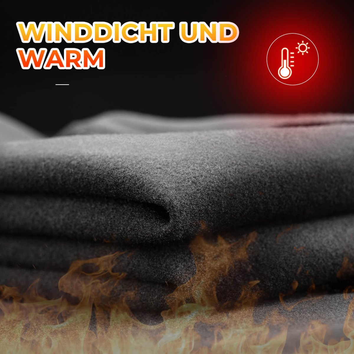 Veste de cyclisme d'hiver pour homme, veste softshell thermique coupe-vent avec capuche, ROCKBROS – Image 5