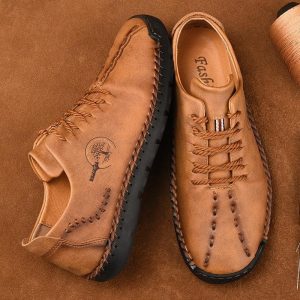 Mocassins en cuir faits à la main pour hommes