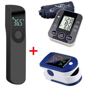 Kit santé : Tensiomètre, Oxymètre de pouls, Thermomètre frontal