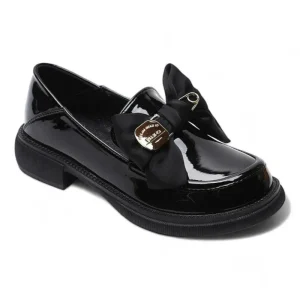 mocassin orthopédique femme vernis ornés d'un nœud