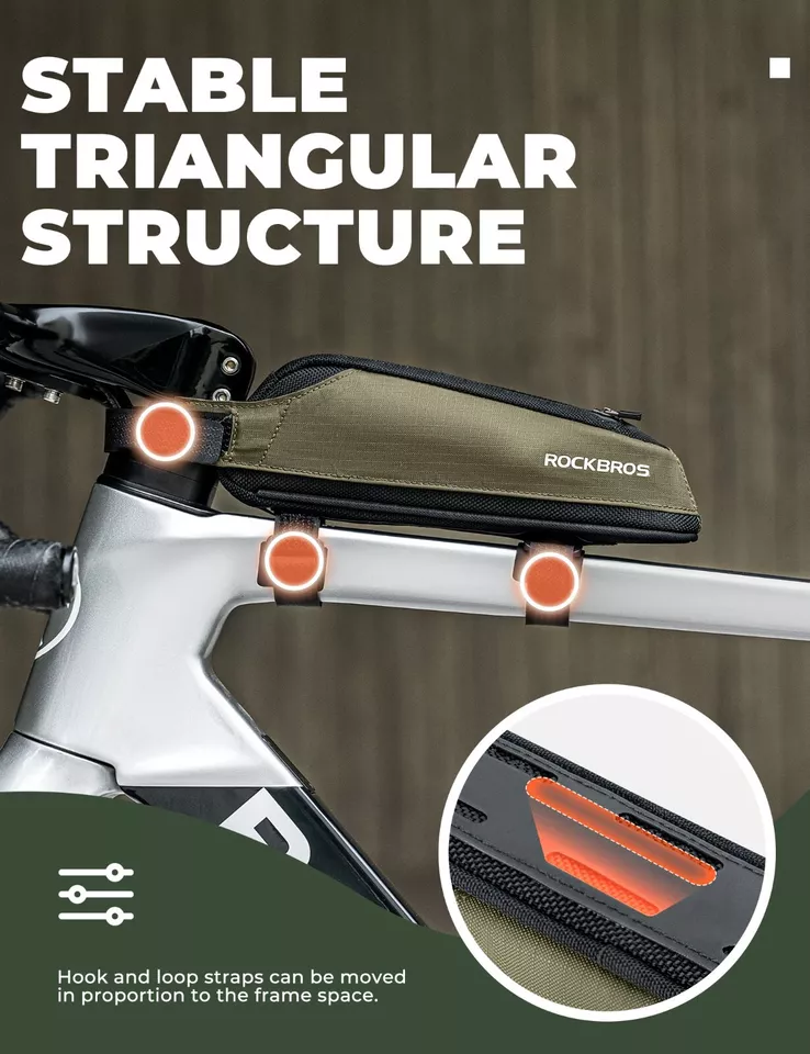 ROCKBROS sac de cadre sac de tube diagonal sac de vélo vélo de route vtt – Image 4