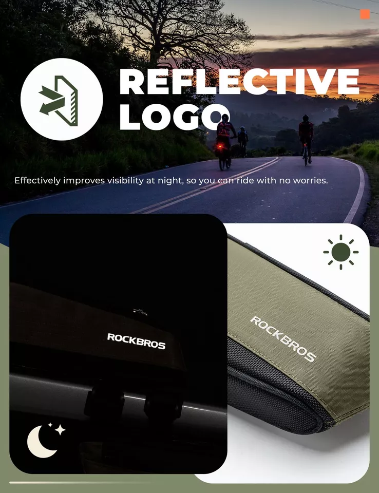 ROCKBROS sac de cadre sac de tube diagonal sac de vélo vélo de route vtt – Image 5