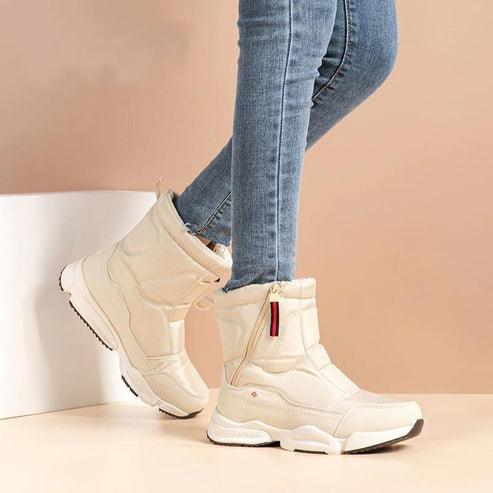 Bottes de neige d'hiver pour femmes - Bottes doublées de fourrure
