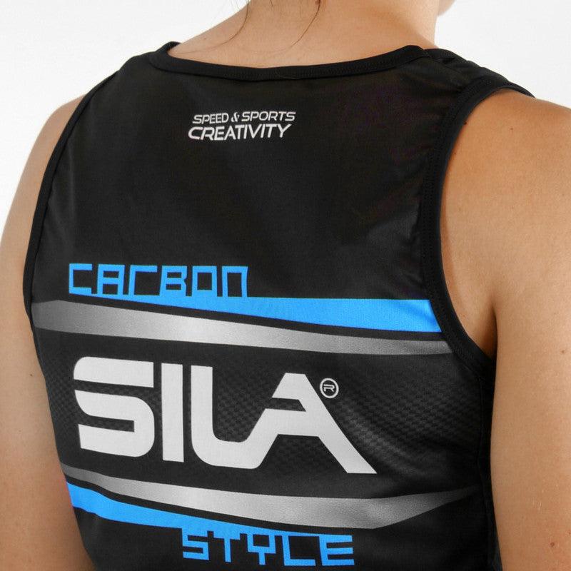 DÉBARDEUR RUNNING FEMME - SILA CARBON STYLE 2 - BLEU 1714 – Image 4