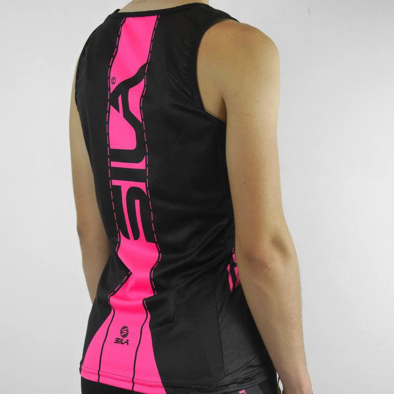 DÉBARDEUR RUNNING FEMME - SILA FLUO STYLE 3 ROSE 1711 – Image 3