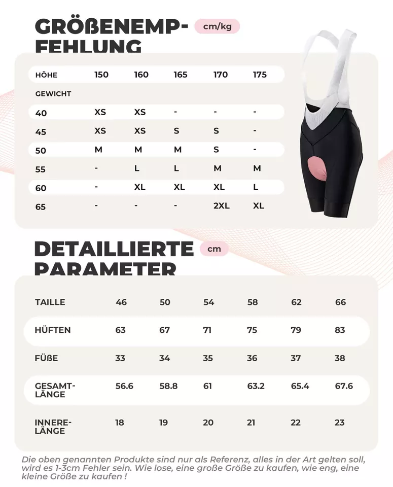 ROCKBROS Cuissard à bretelles de cyclisme pour femme avec bretelles, cuissard à bretelles de vélo rembourré, VTT – Image 7