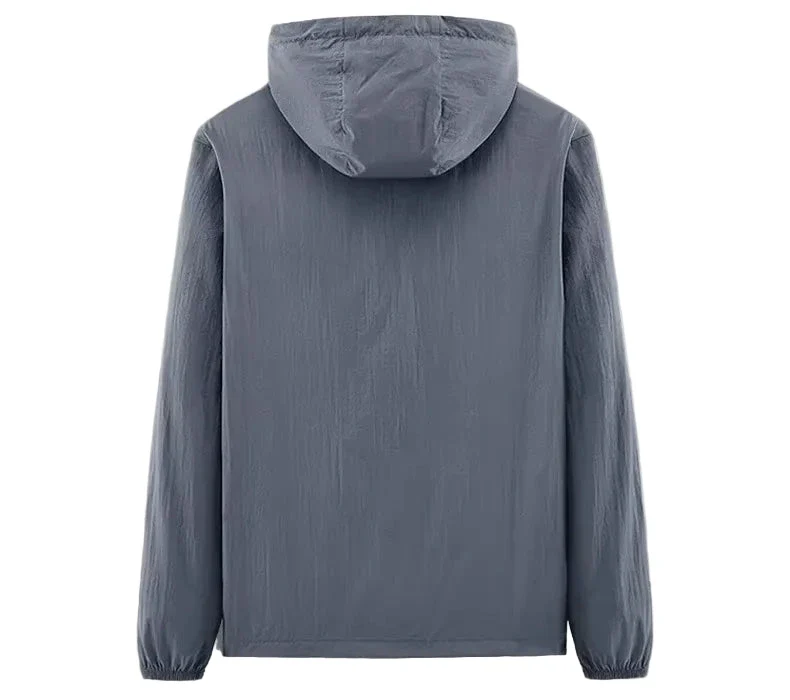 Veste anti-UV capuche homme zippée, ultra légère – Image 2