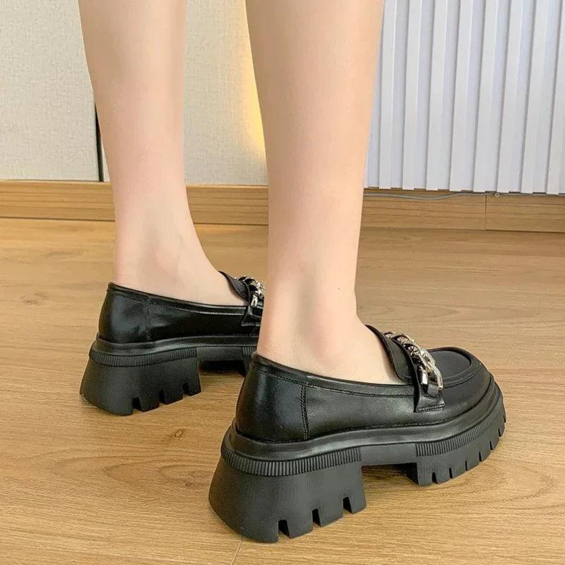 mocassin orthopédique femme vernis compensés – Image 4