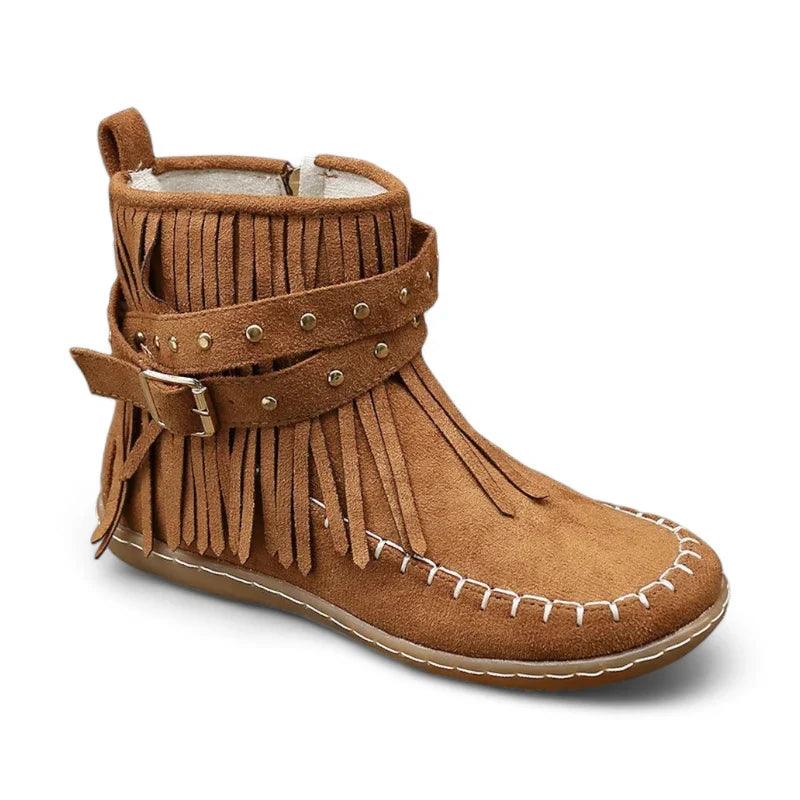 mocassin orthopédique femme montants à franges